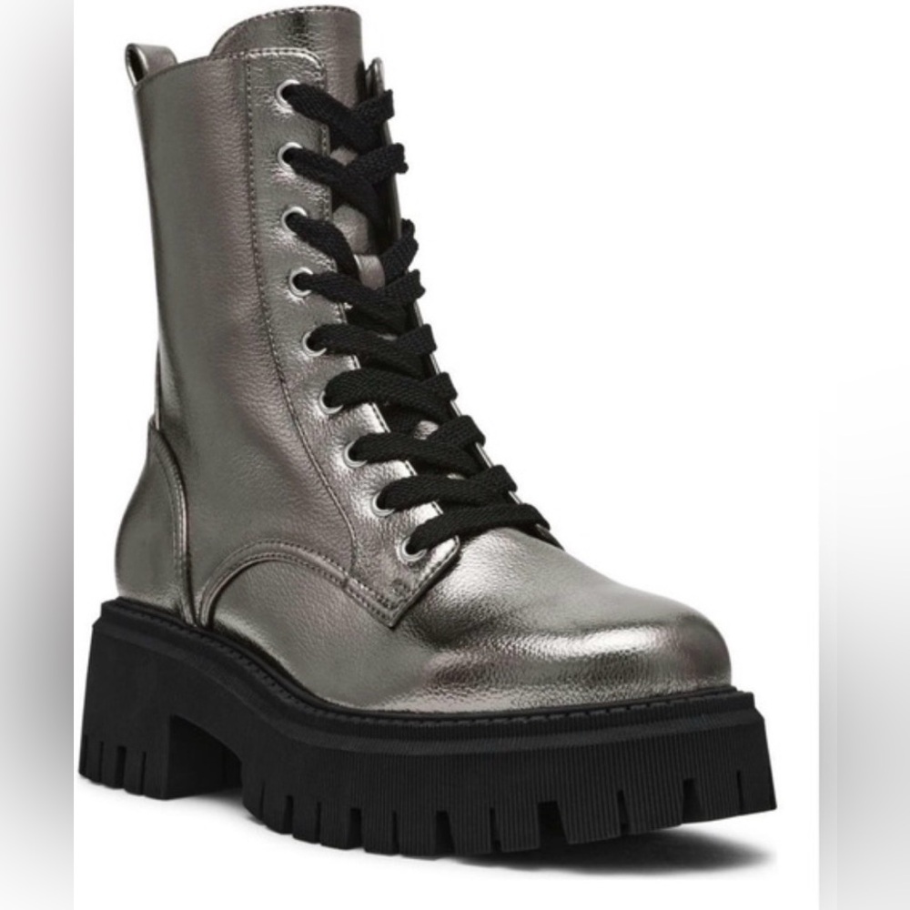 DV by‎ Dolce Vita Silver Combat Boots